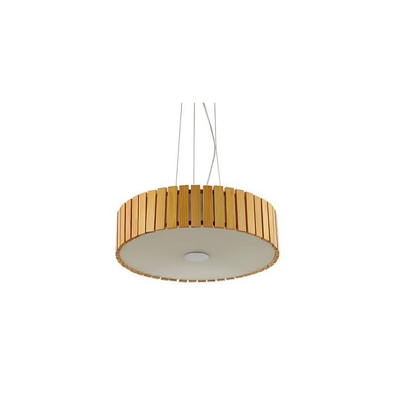 Lampadario mini a lanterna in legno e bambù