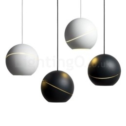 Lampada a sospensione moderna a sfera E27 in lega di alluminio, cavo 2 m, 18 cm