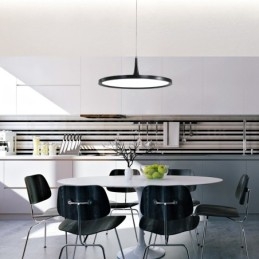Lampada a sospensione nordica ultrasottile a testa singola in acrilico, LED, Ø40/50 cm