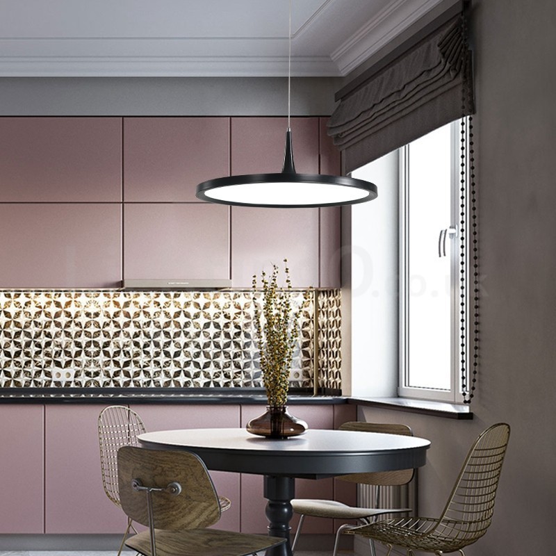 Lampada a sospensione nordica ultrasottile a testa singola in acrilico, LED, Ø40/50 cm