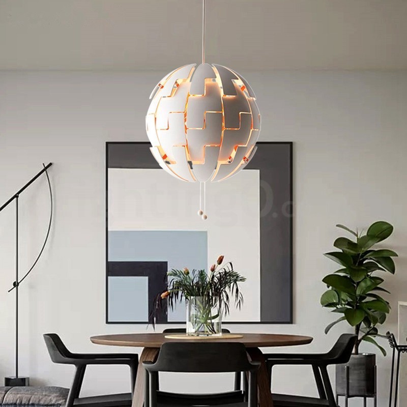 Lampadario a globo moderno nordico in acrilico 35 cm E27