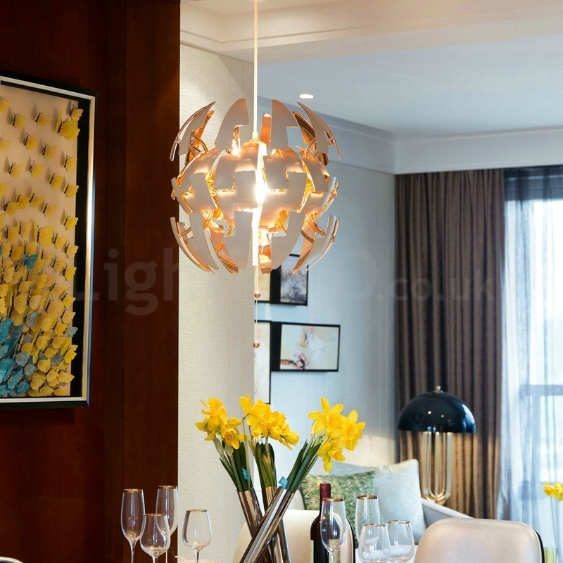 Lampadario a globo moderno nordico in acrilico 35 cm E27