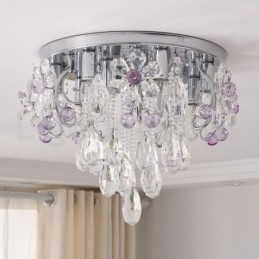 Plafoniera rotonda a filo in cristallo E14 48 cm x 37 cm