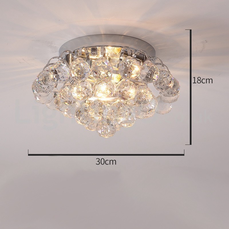 Plafoniera rotonda in cristallo contemporanea 30 cm e 55 cm E14