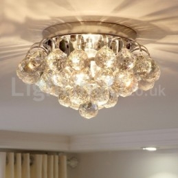 Plafoniera rotonda in cristallo contemporanea 30 cm e 55 cm E14