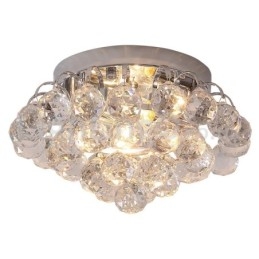 Plafoniera rotonda in cristallo contemporanea 30 cm e 55 cm E14