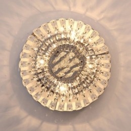 Plafoniera rotonda in cristallo contemporanea E14