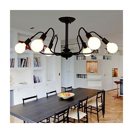 Plafoniera a soffitto vintage americano Loft in ferro nero
