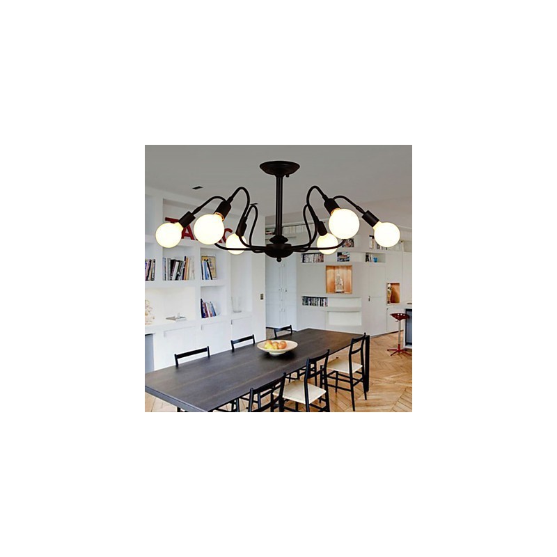 Plafoniera a soffitto vintage americano Loft in ferro nero