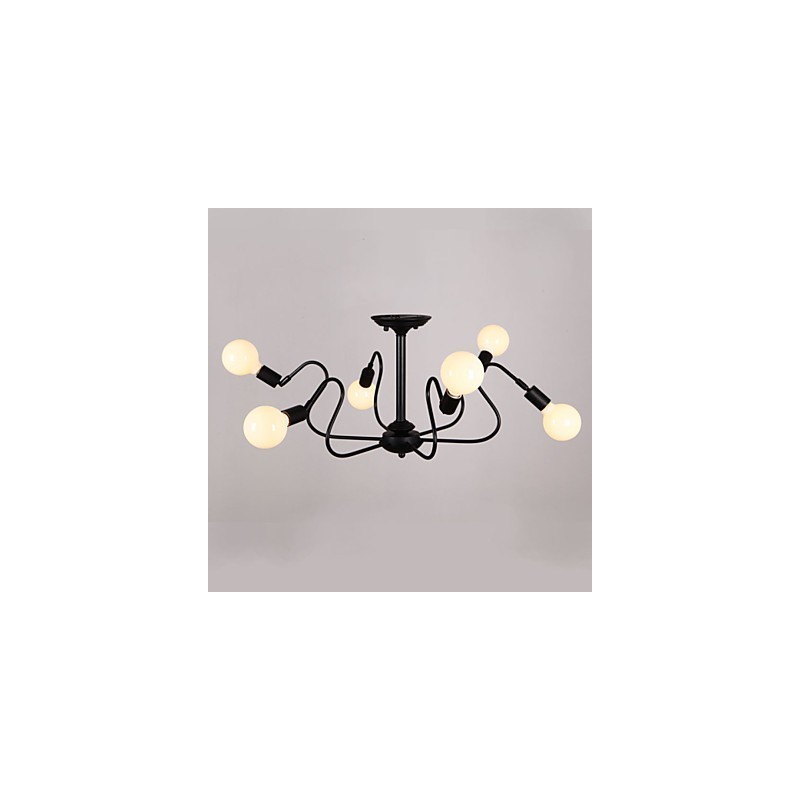 Plafoniera a soffitto vintage americano Loft in ferro nero