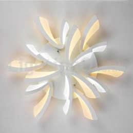 Plafoniera moderna a filo a 9 luci LED, 95 cm, acciaio inox e acrilico