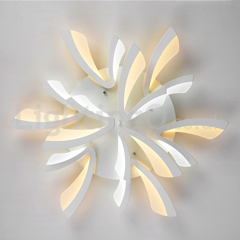 Plafoniera moderna a filo a 9 luci LED, 95 cm, acciaio inox e acrilico