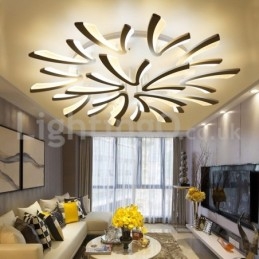Plafoniera a filo moderna contemporanea 15 luci LED 125 cm