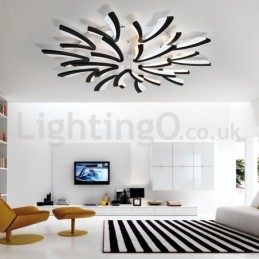 Plafoniera a filo moderna contemporanea 15 luci LED 125 cm