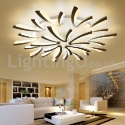 Plafoniera a filo moderna contemporanea 15 luci LED 125 cm