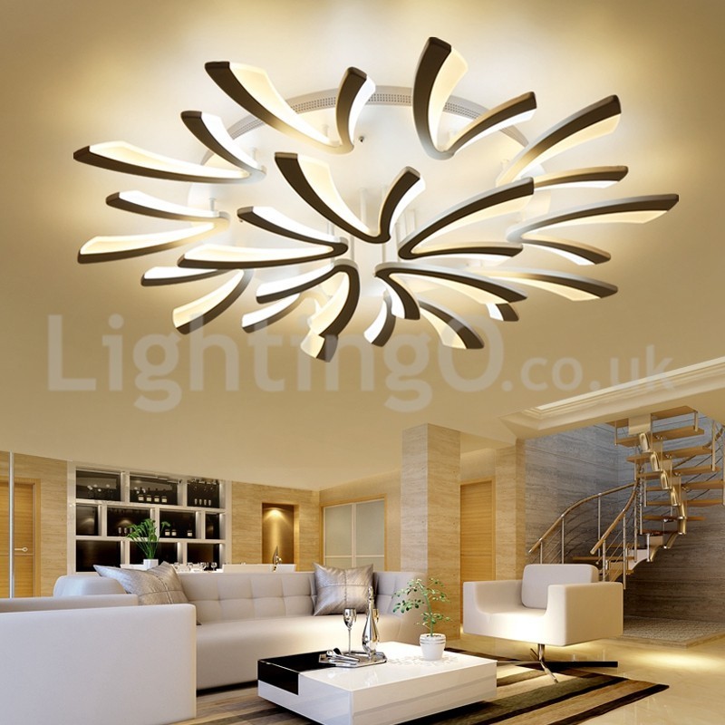Plafoniera a filo moderna contemporanea 15 luci LED 125 cm