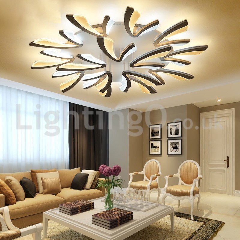 Plafoniera a filo moderna contemporanea 15 luci LED 125 cm