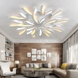 Plafoniera a filo moderna contemporanea 15 luci LED 125 cm