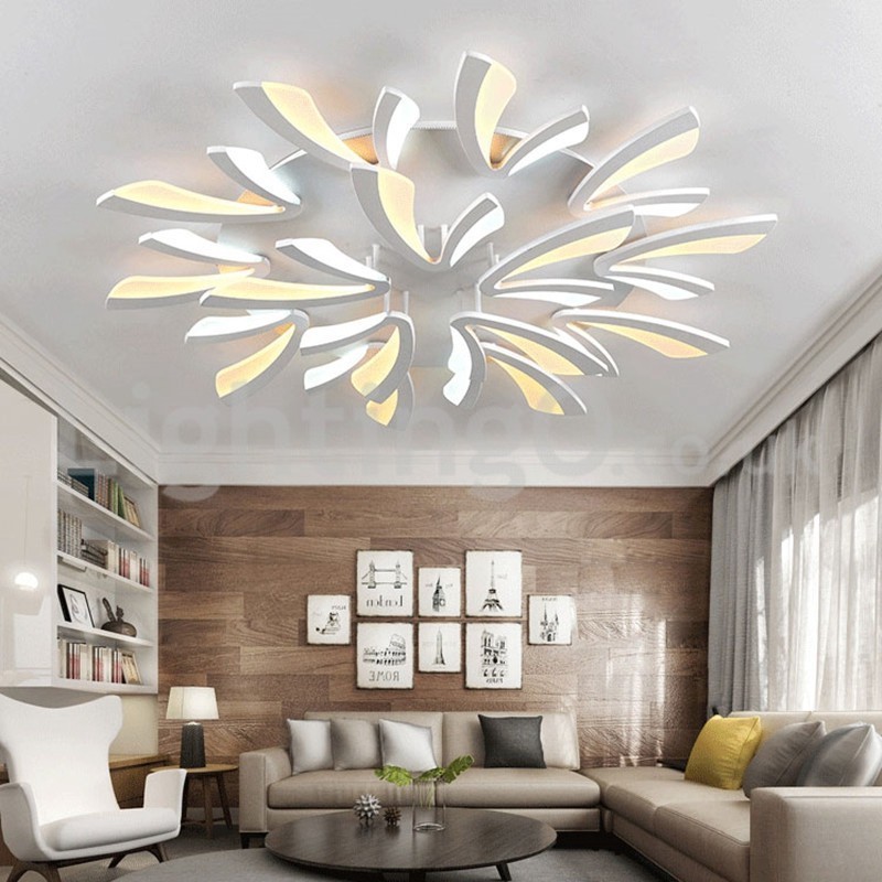 Plafoniera a filo moderna contemporanea 15 luci LED 125 cm