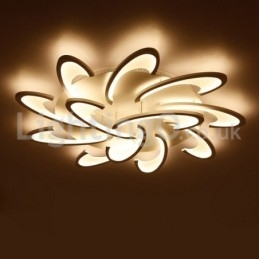 Plafoniera a filo moderna nordica con LED, 12 lampadine, 100 cm x 15 cm