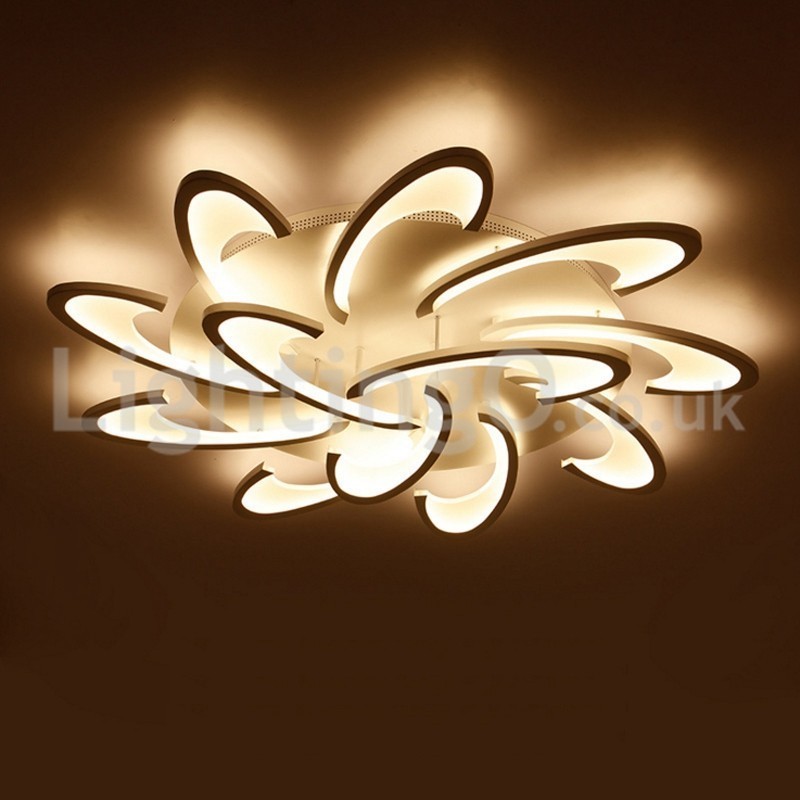 Plafoniera a filo moderna nordica con LED, 12 lampadine, 100 cm x 15 cm