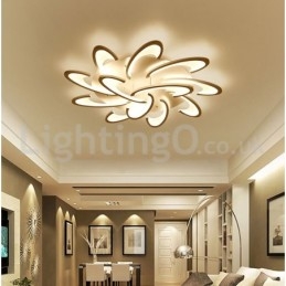 Plafoniera a filo moderna nordica con LED, 12 lampadine, 100 cm x 15 cm