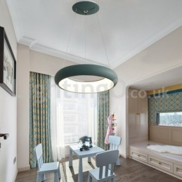 Lampada a sospensione rotonda moderna in acrilico, cavo regolabile 1,2 m, 50 cm