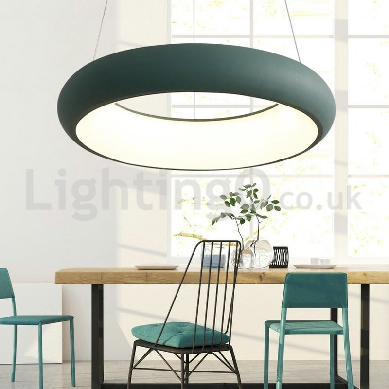 Lampada a sospensione rotonda moderna in acrilico, cavo regolabile 1,2 m, 50 cm