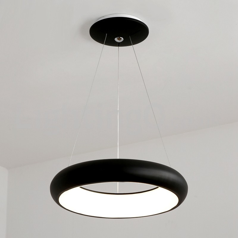 Lampada a sospensione rotonda moderna in acrilico, cavo regolabile 1,2 m, 50 cm