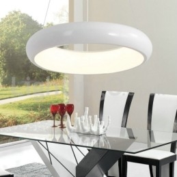 Lampada a sospensione rotonda moderna in acrilico, cavo regolabile 1,2 m, 50 cm