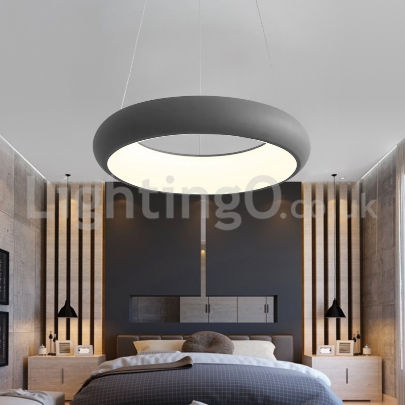 Lampada a sospensione rotonda moderna in acrilico, cavo regolabile 1,2 m, 50 cm