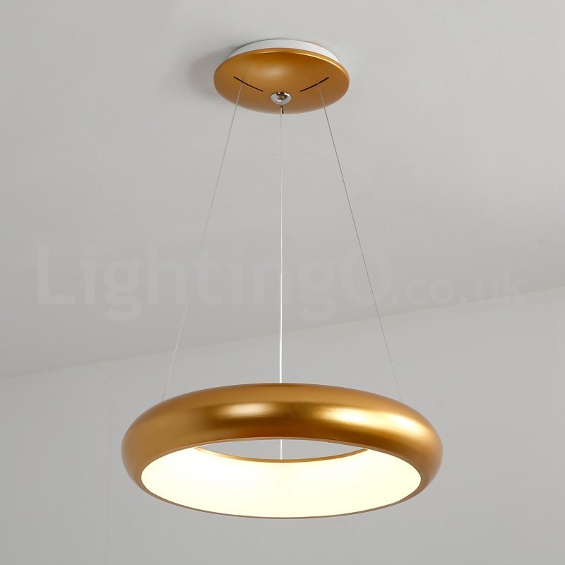 Lampada a sospensione rotonda moderna in acrilico, cavo regolabile 1,2 m, 50 cm