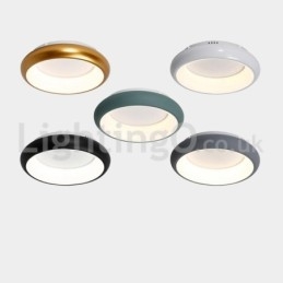 Plafoniera rotonda a filo moderna in acrilico e acciaio inox, LED, 50 cm o 65 cm, 220V