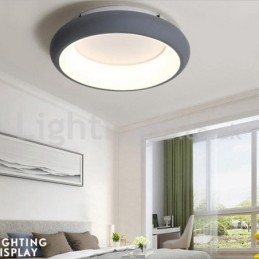 Plafoniera rotonda a filo moderna in acrilico e acciaio inox, LED, 50 cm o 65 cm, 220V