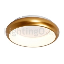 Plafoniera rotonda a filo moderna in acrilico e acciaio inox, LED, 50 cm o 65 cm, 220V