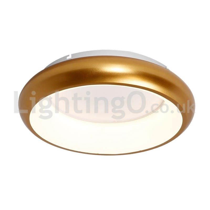 Plafoniera rotonda a filo moderna in acrilico e acciaio inox, LED, 50 cm o 65 cm, 220V