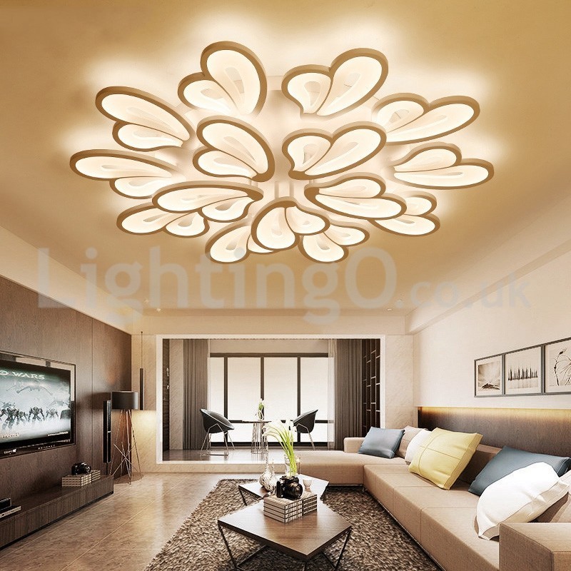 Plafoniera a filo moderna LED in acrilico e acciaio inox