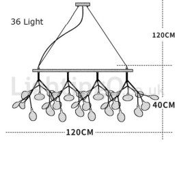 Lampadario moderno lucciole in vetro G4 27/36 luci