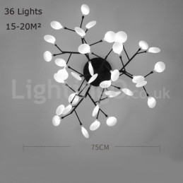 Firefly Plafoniera a filo moderna in vetro e acciaio inox, attacco G4