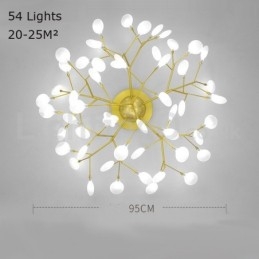 Firefly Plafoniera a filo moderna in vetro e acciaio inox, attacco G4