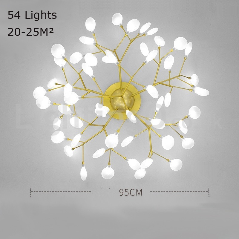 Firefly Plafoniera a filo moderna in vetro e acciaio inox, attacco G4