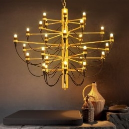 Lampadario moderno nordico frutti estivi 30 lampadine LED 88 x 70 cm