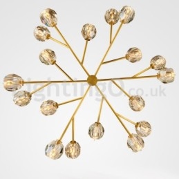 Lampadario moderno nordico in cristallo 12 luci E14 rame 220 V