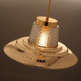 Lampadario a sospensione mini moderno contemporaneo in metallo e vetro