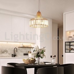 Lampada a sospensione nordica in cristallo a 1 luce E27
