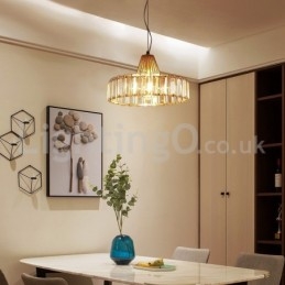 Lampada a sospensione nordica in cristallo a 1 luce E27