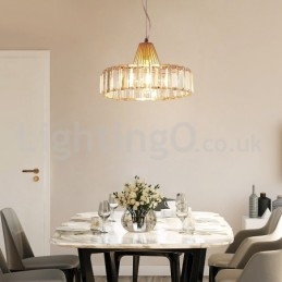 Lampada a sospensione nordica in cristallo a 1 luce E27