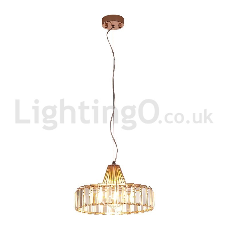 Lampada a sospensione nordica in cristallo a 1 luce E27