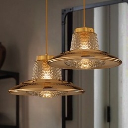 Lampadario a sospensione mini moderno contemporaneo in metallo e vetro