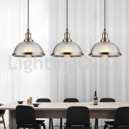 Lampada a sospensione industriale in acciaio inox, singolo punto luce, E27, Ø27 cm